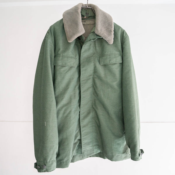 around 1970s German military light green puff jacket -with fur-