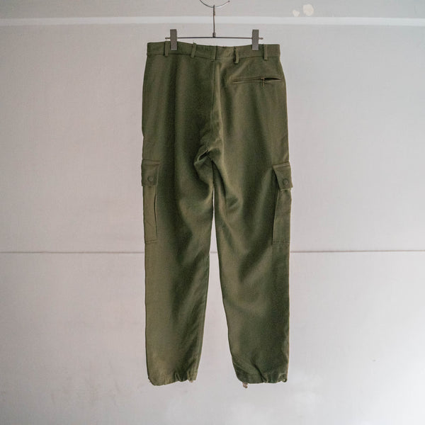 2000s German police green cargo pants -thick fabric- -1