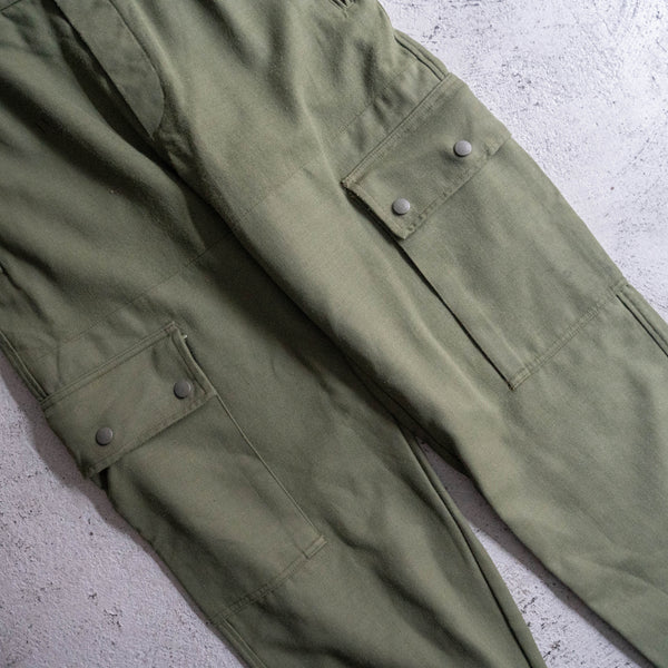 2000s German police green cargo pants -thick fabric- -1