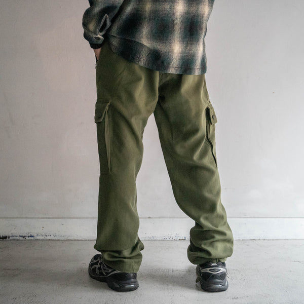 2000s German police green cargo pants -thick fabric- -1