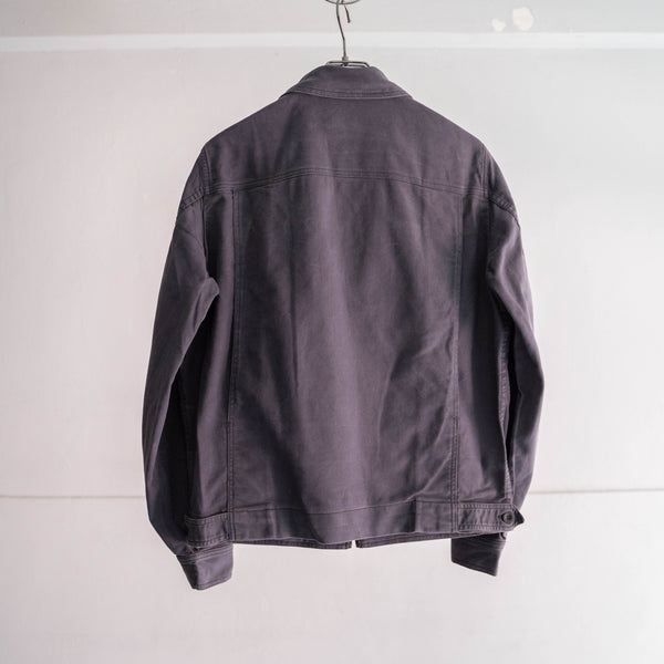 1990-00s Germany navy color cotton work jacket -FC BAYERN MUNCHEN sponsor-