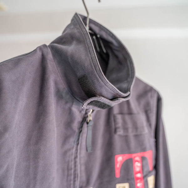 1990-00s Germany navy color cotton work jacket -FC BAYERN MUNCHEN sponsor-