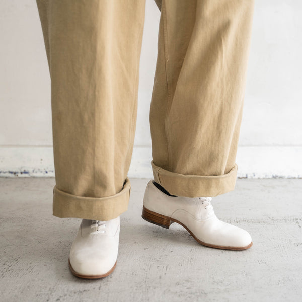 1990s Italian military white suede leather shoes 'dead stock'