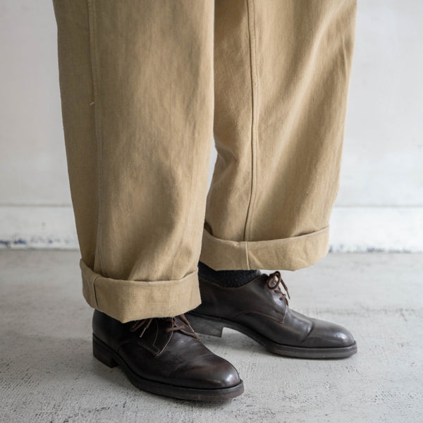 1990s Italian military brown leather shoes -3 hole- 'dead stock'