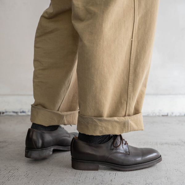 1990s Italian military brown leather shoes -3 hole- 'dead stock'