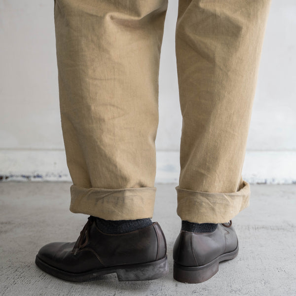 1990s Italian military brown leather shoes -3 hole- 'dead stock'
