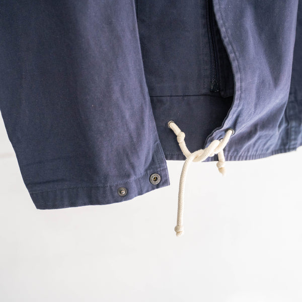 1980s Italy navy color strange pattern work jacket