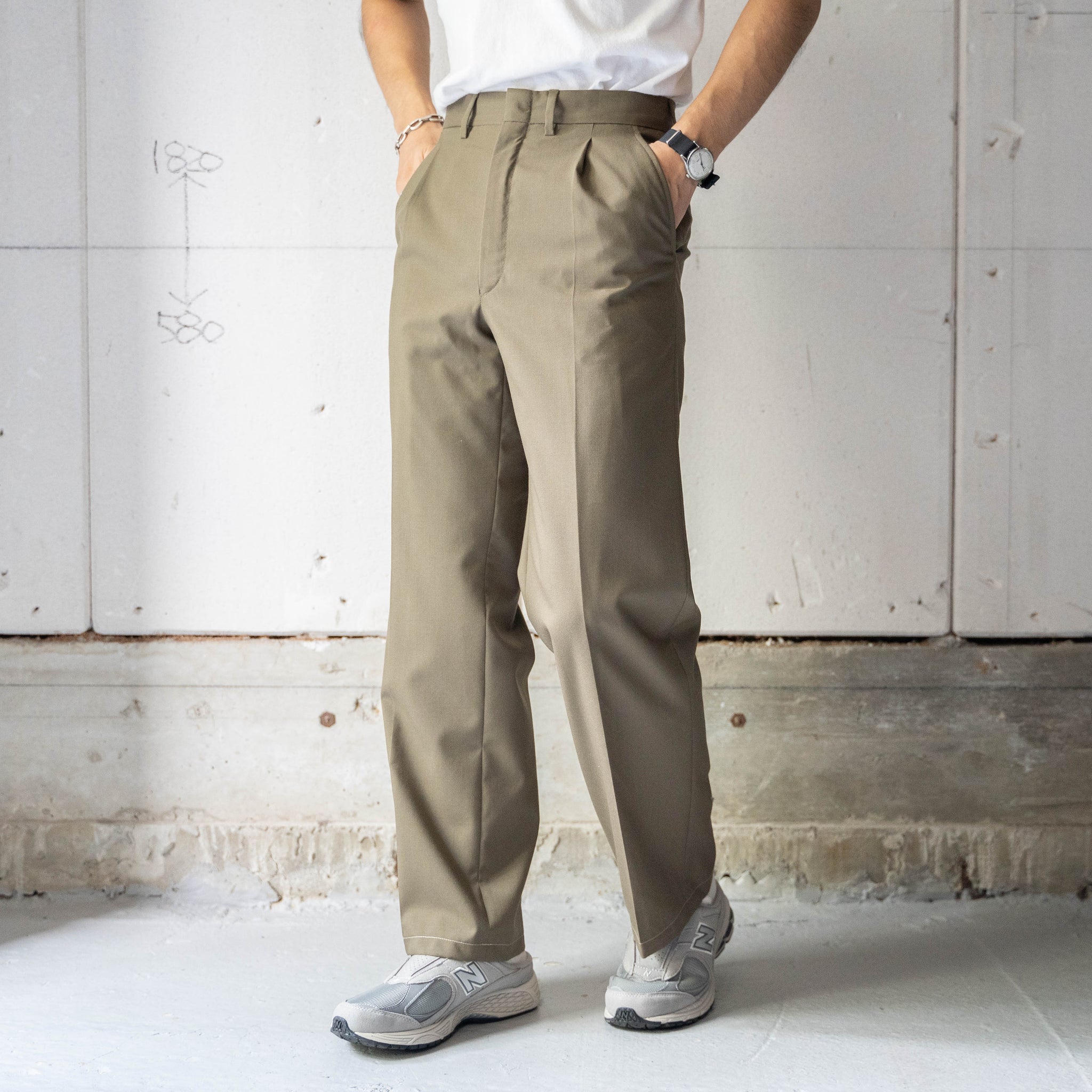 1990s Italian military summer dress pants 'dead stock'