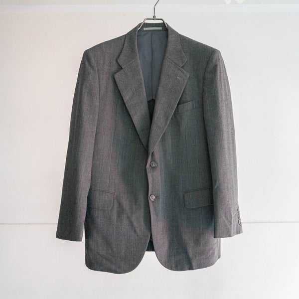 1990s Japan vintage gray based multi-stripe set up