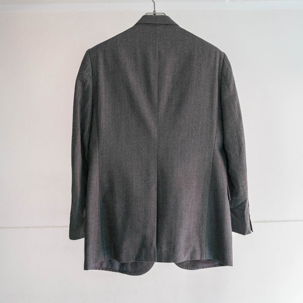 1990s Japan vintage gray based multi-stripe set up