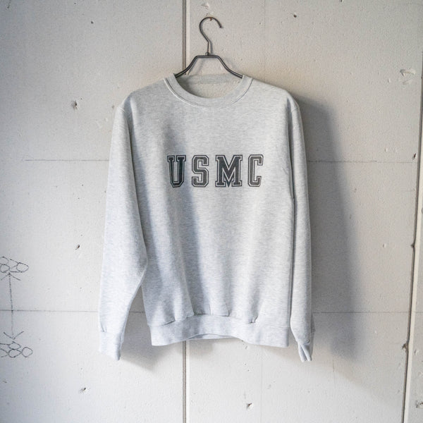 1990s US military? gray color 'USMC' print sweat