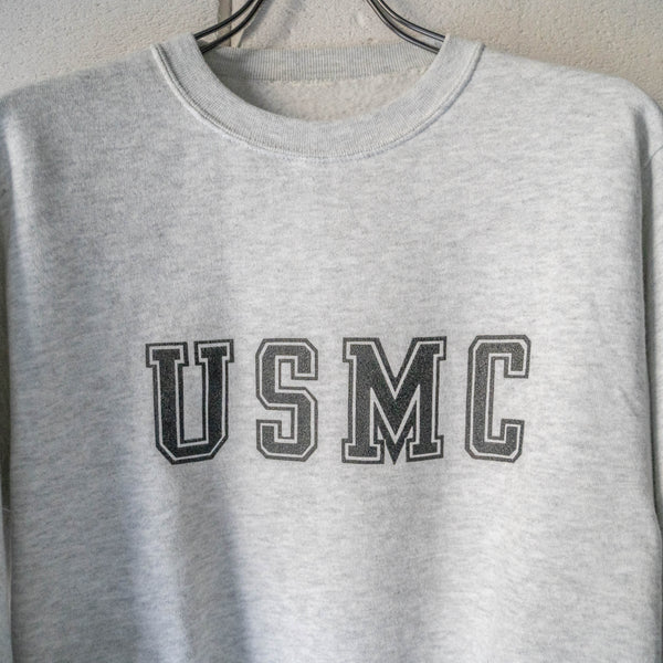 1990s US military? gray color 'USMC' print sweat