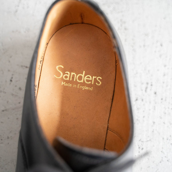 1990s 'Sanders' black color leather shoes -Made in England- 'mint condition'