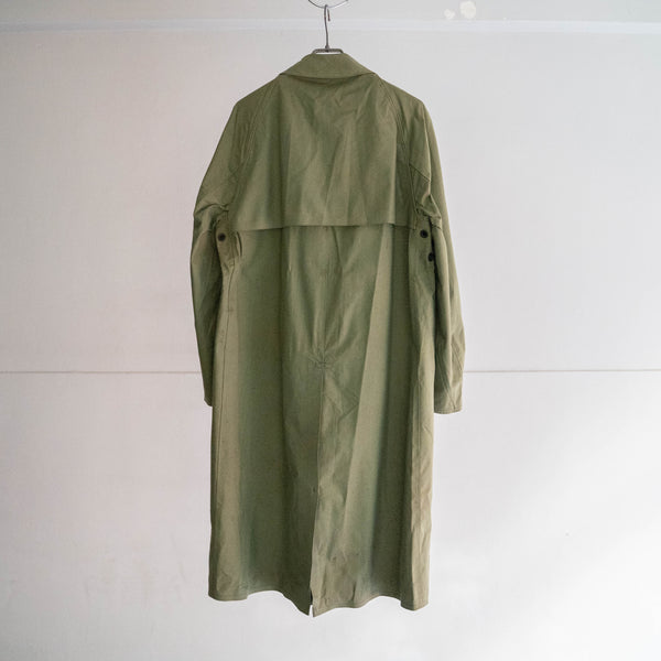 1950-60s French military green rubber coat