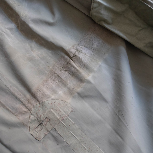 1950-60s French military green rubber coat