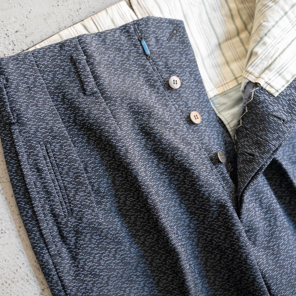 1970s Japan vintage blue based weavy set up -great fabric-