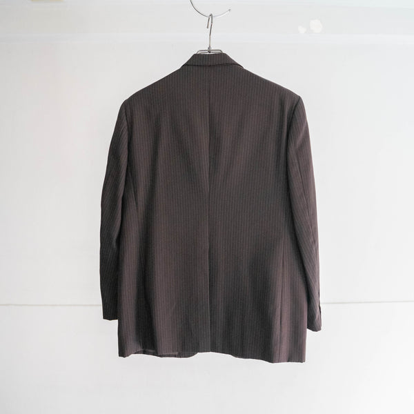 1980s Japan vintage brown based stripe set up