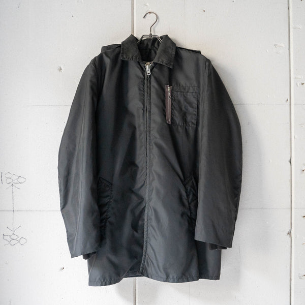 1970s USA black color nylon work jacket 'with liner'