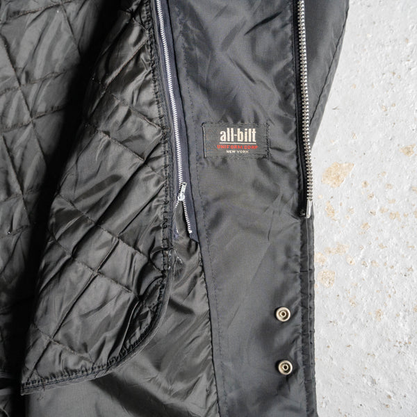 1970s USA black color nylon work jacket 'with liner'