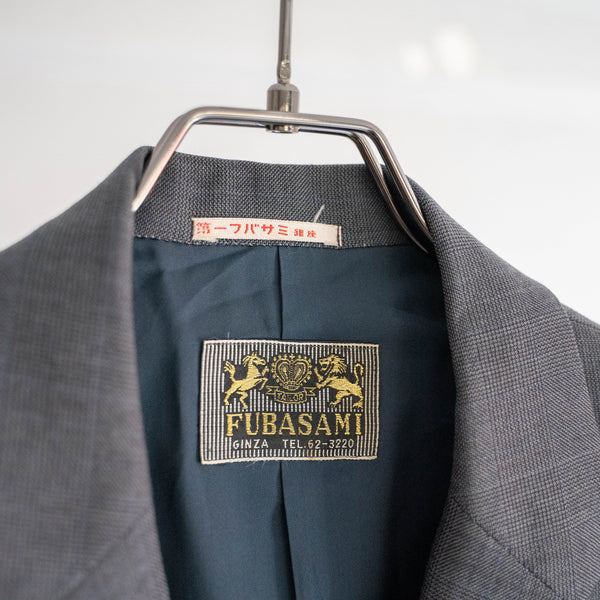 1970s Japan vintage gray checked set up