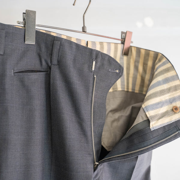 1970s Japan vintage gray checked set up