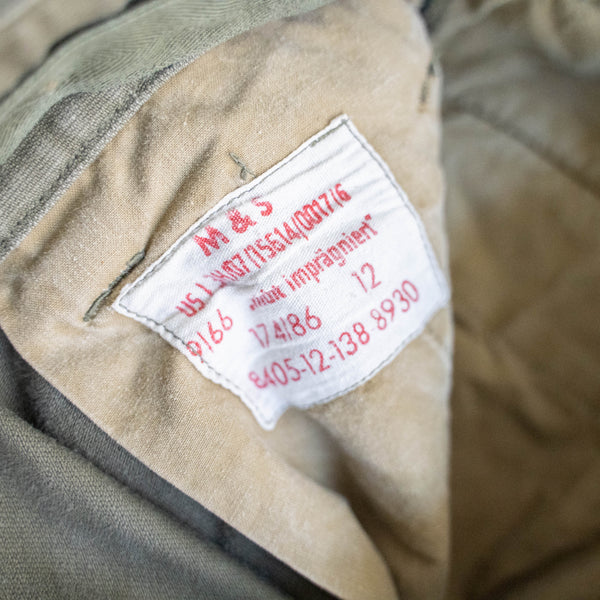 1980s German military wide cargo pants with flap packets -1
