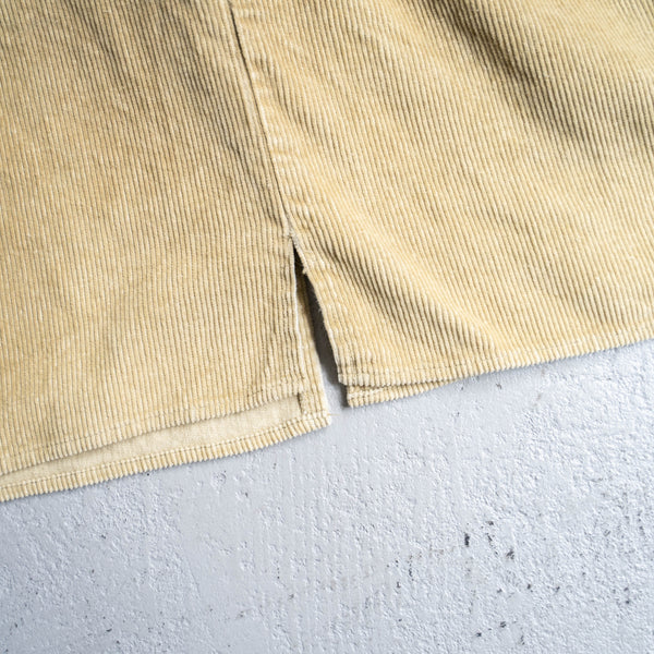 around 1980s HANG TEN golden yellow color  half zip corduroy shirt