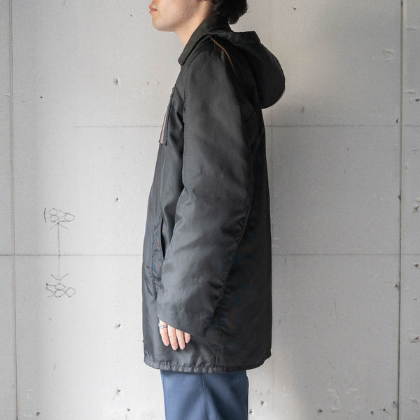 1970s USA black color nylon work jacket 'with liner'