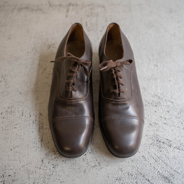 1990s Italian military brown leather shoes -5 hole- 'dead stock'