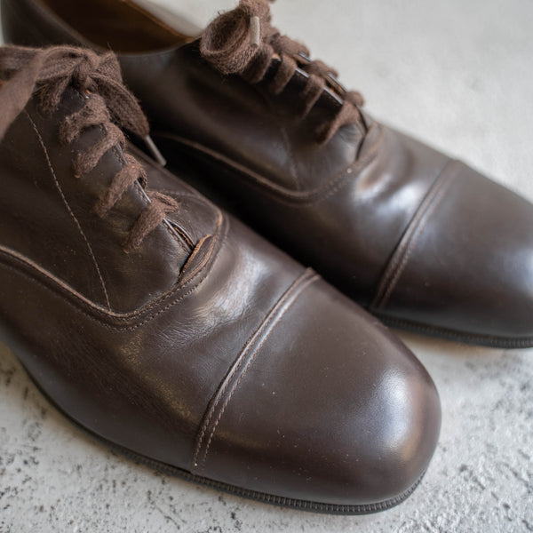 1990s Italian military brown leather shoes -5 hole- 'dead stock'