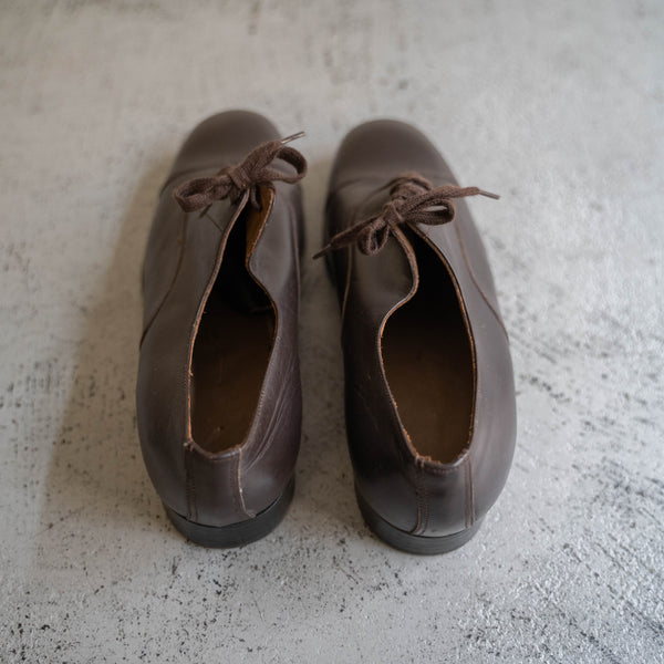 1990s Italian military brown leather shoes -5 hole- 'dead stock'
