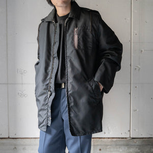 1970s USA black color nylon work jacket 'with liner'