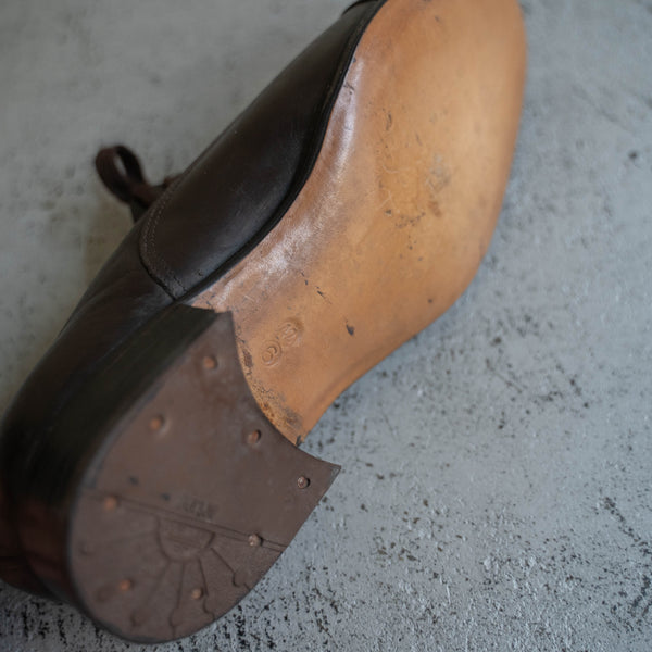 1990s Italian military brown leather shoes -5 hole- 'dead stock'