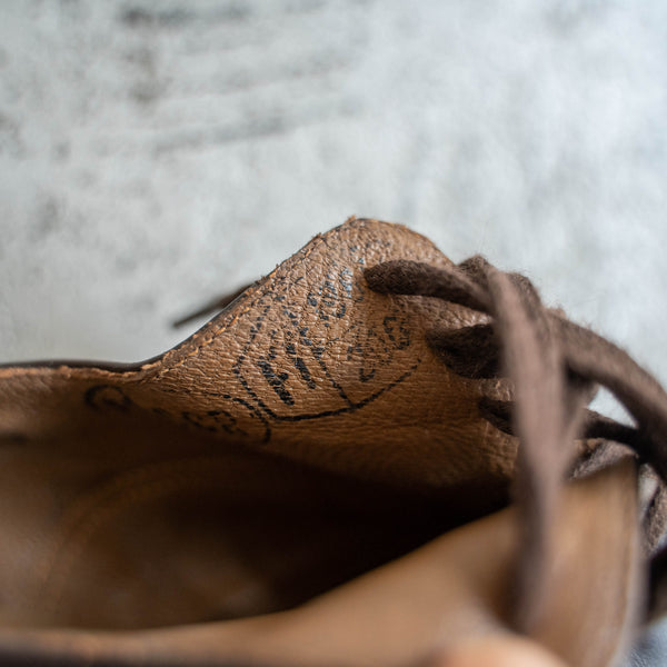 1990s Italian military brown leather shoes -5 hole- 'dead stock'