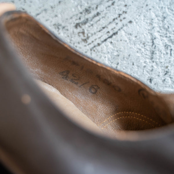 1990s Italian military brown leather shoes -5 hole- 'dead stock'