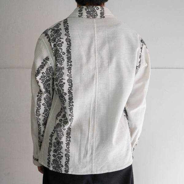 'KIMONO REMAKE' French work jacket type 'paisley pattern'