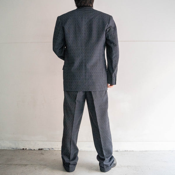 1970s Japan vintage blue based weavy set up -great fabric-