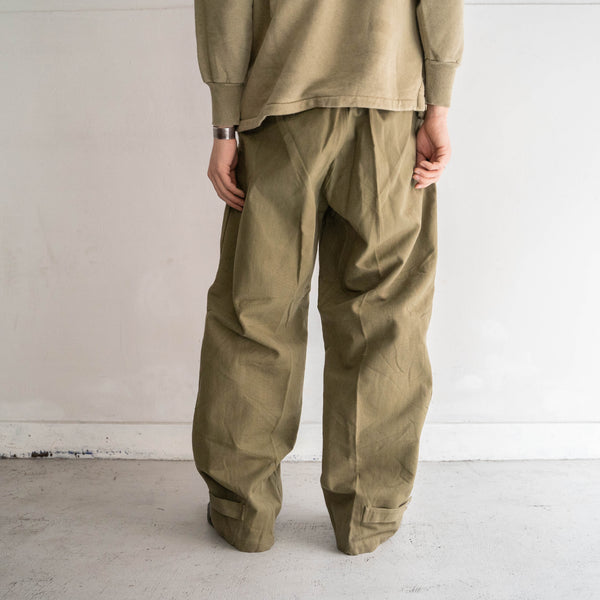 1940-50s French military M35 motorcycle pants -cotton canvas type- 'dead stock'