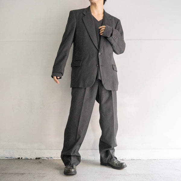 1990s Japan vintage gray striped set up