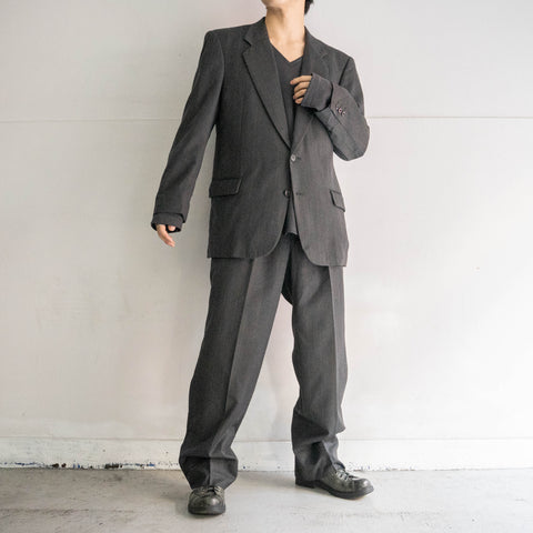 1990s Japan vintage gray striped set up