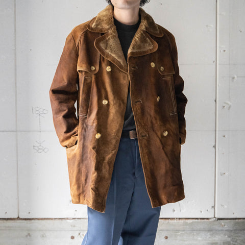 around 1970s brown suede double breasted jacket