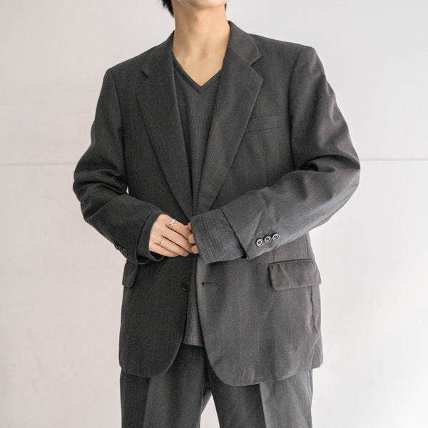 1990s Japan vintage gray striped set up