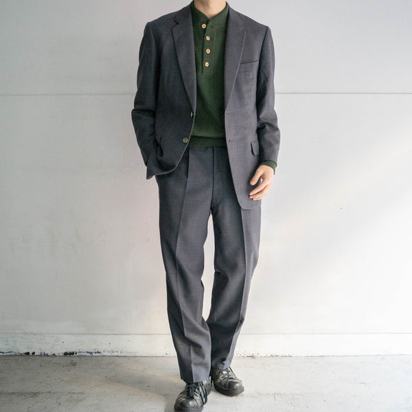 1970s Japan vintage gray checked set up