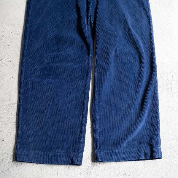 around 1980s dark blue color corduroy all-in-one