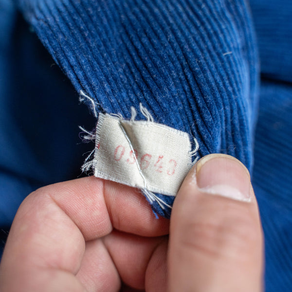 around 1980s dark blue color corduroy all-in-one