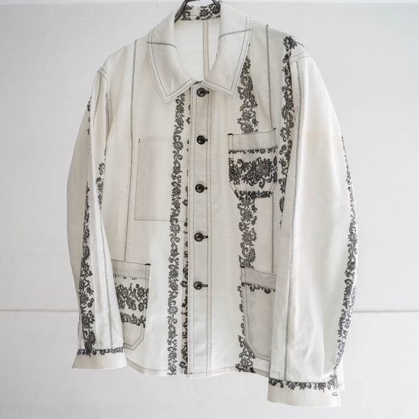 'KIMONO REMAKE' French work jacket type 'paisley pattern'