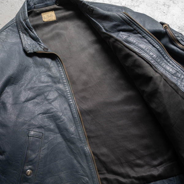 1970-90s French military pilot leather jacket -government supply- -1