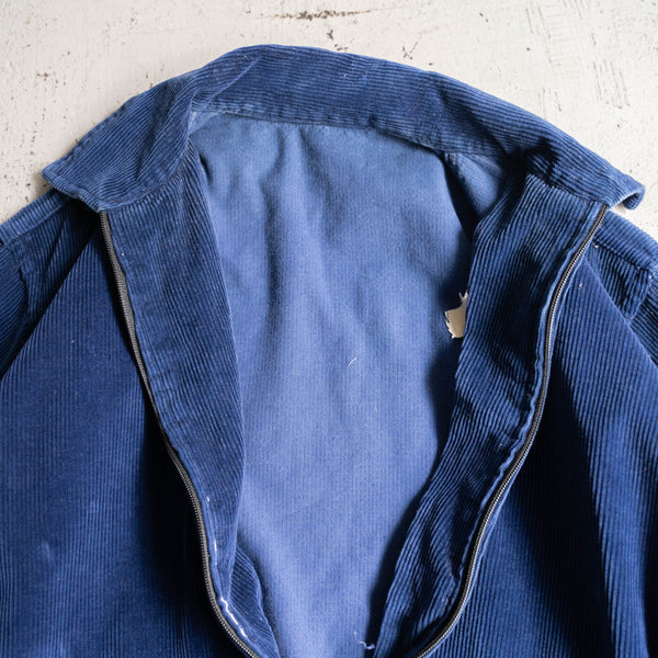 around 1980s dark blue color corduroy all-in-one