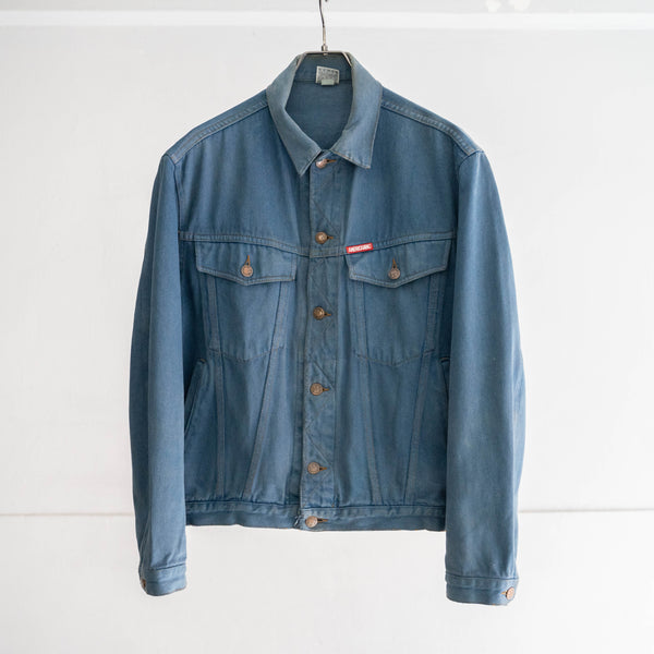 around 1980s Italy blue color denim tracker jacke