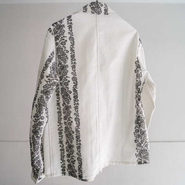 'KIMONO REMAKE' French work jacket type 'paisley pattern'